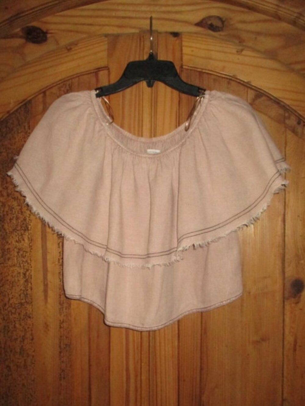 ZARA 100% Linen Off-Shoulder Blouse